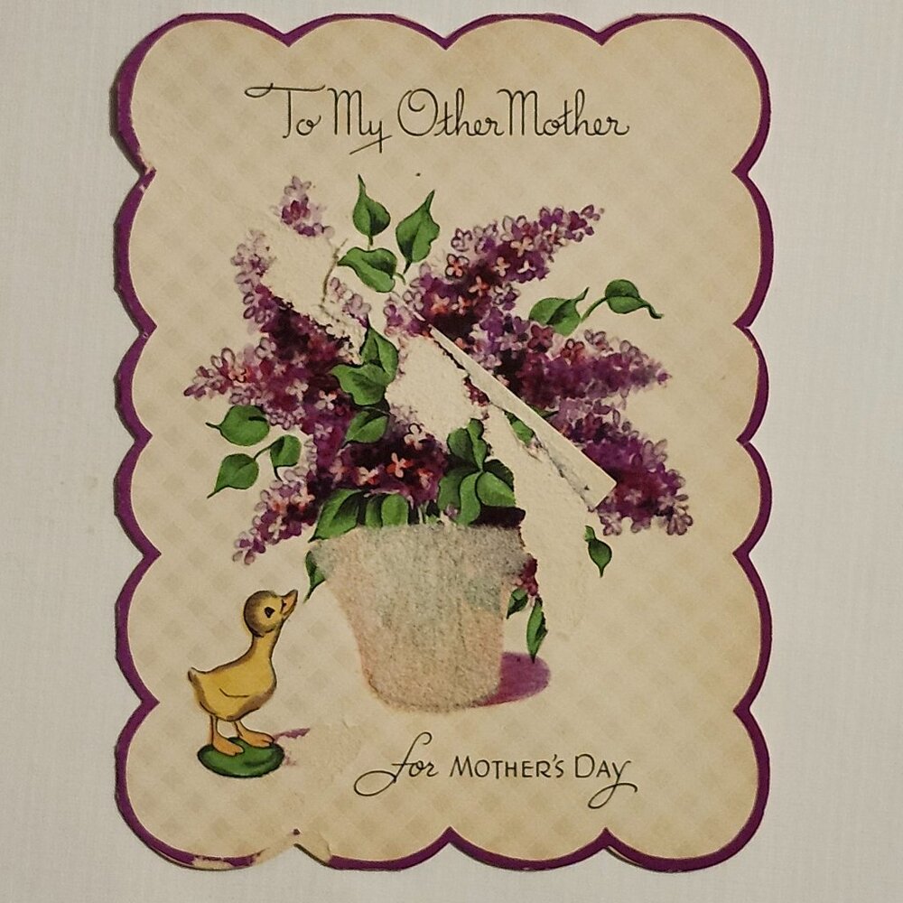 VINTAGE Gibson Card Step Mother Mother's Day Card  1986